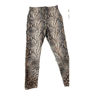 Evolution And Creation Leggings Women’s Snakeskin LARGE Cropped Leopard Animal